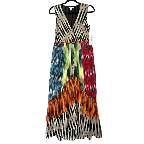 NWT Vasna Desire Striped & Multicolor Maxi Dress Size  M - Picture 1 of 7